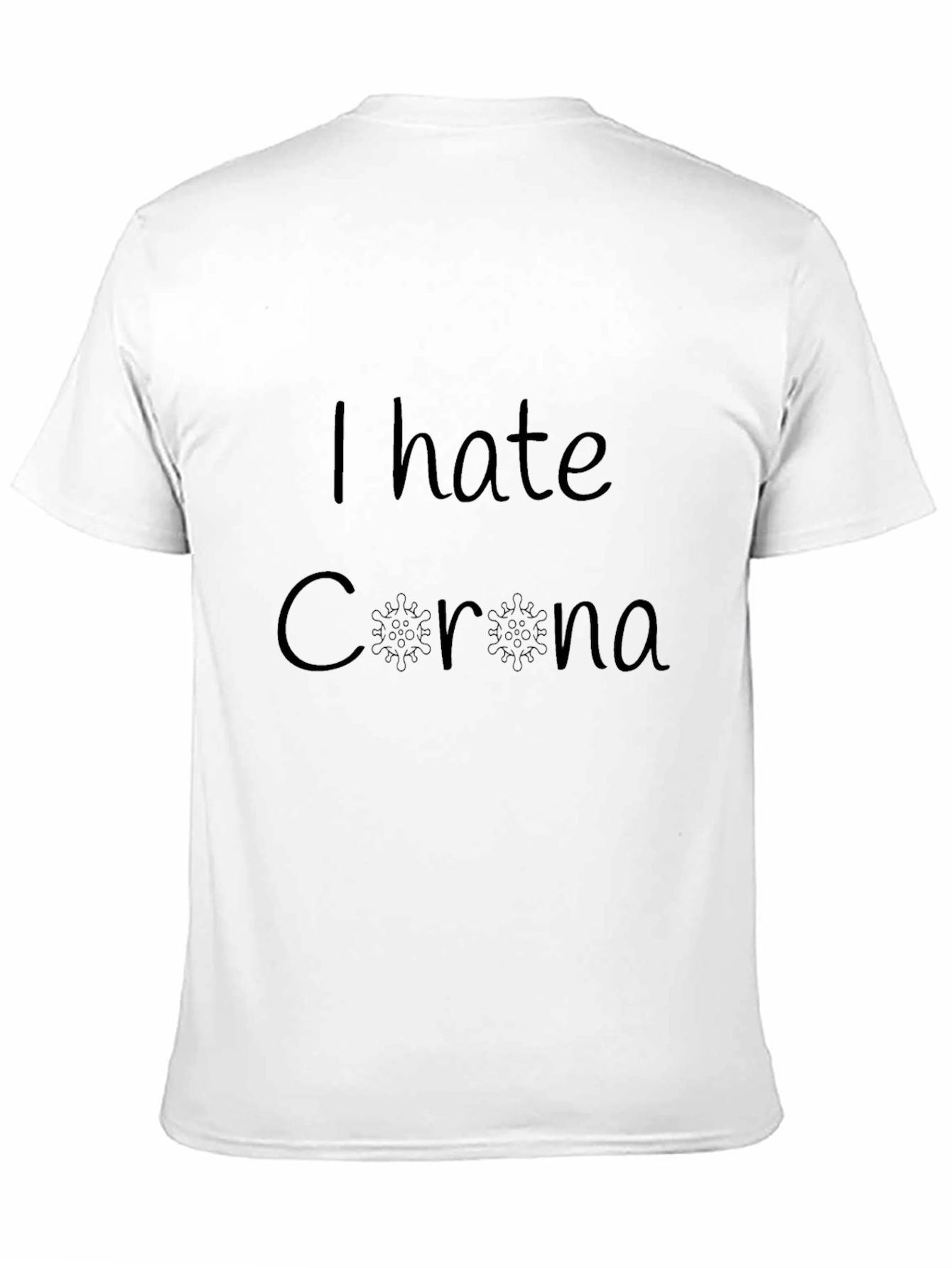 I Hate Corona Black T-Shirt