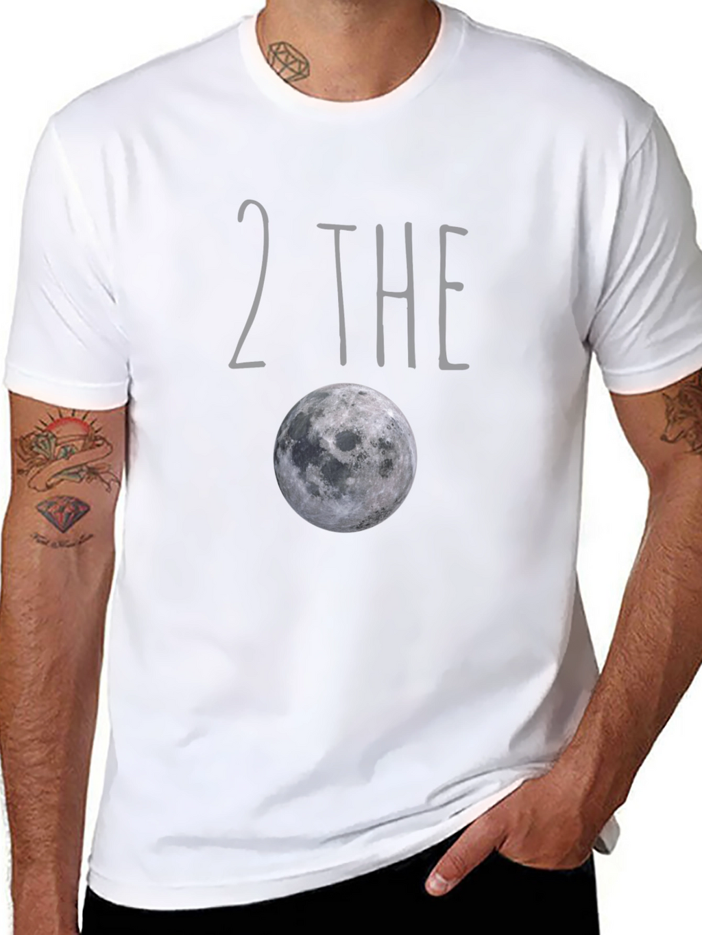 2 The Moon Graphic Tee - Black