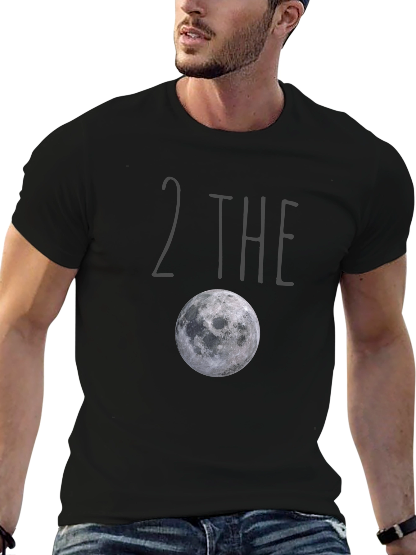 2 The Moon Graphic Tee - Black
