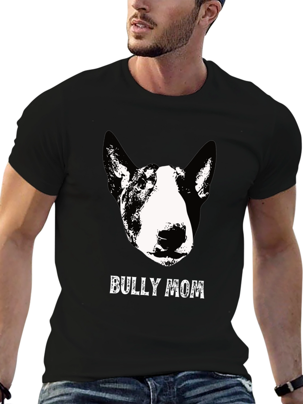 Bully Mom Graphic T-Shirt - Black Cotton Tee