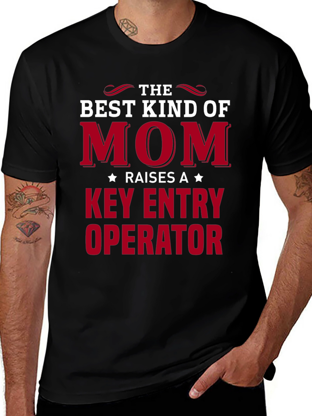 Best Mom Raises A Key Entry Operator T-Shirt