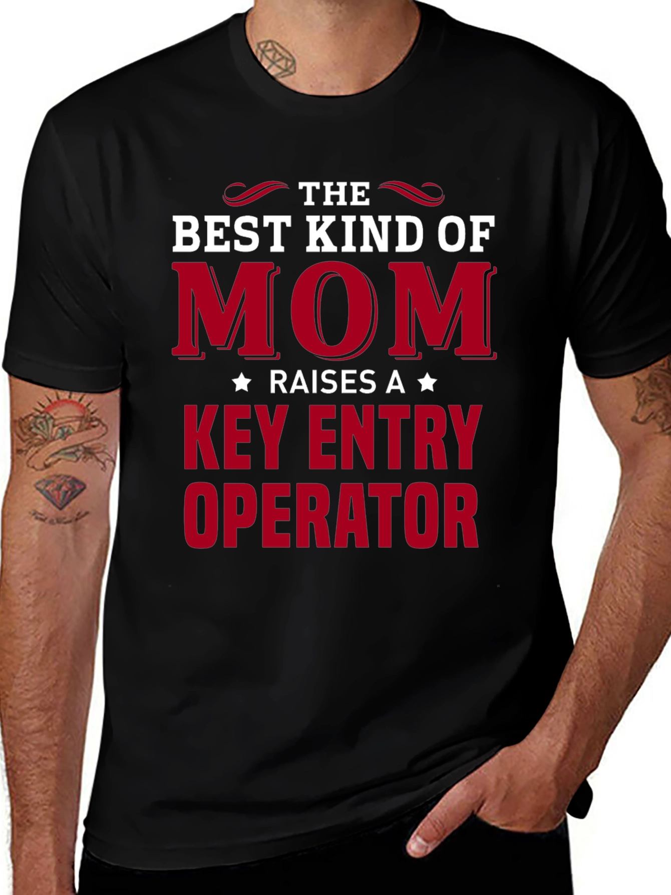 Best Mom Raises A Key Entry Operator T-Shirt