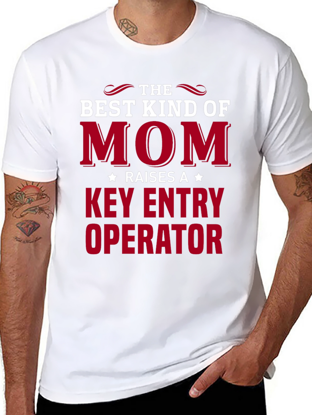 Best Mom Raises A Key Entry Operator T-Shirt