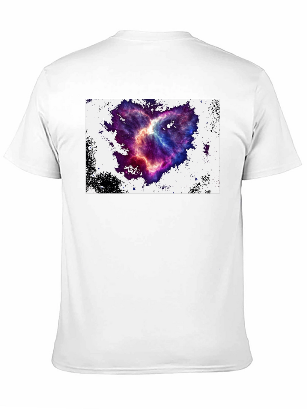 Nebula Heart Graphic Tee - Black Cotton Blend