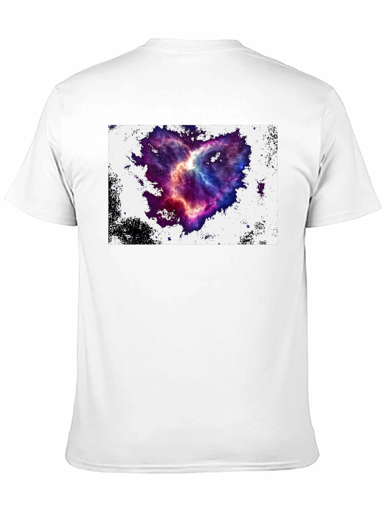 Nebula Heart Graphic Tee - Black Cotton Blend