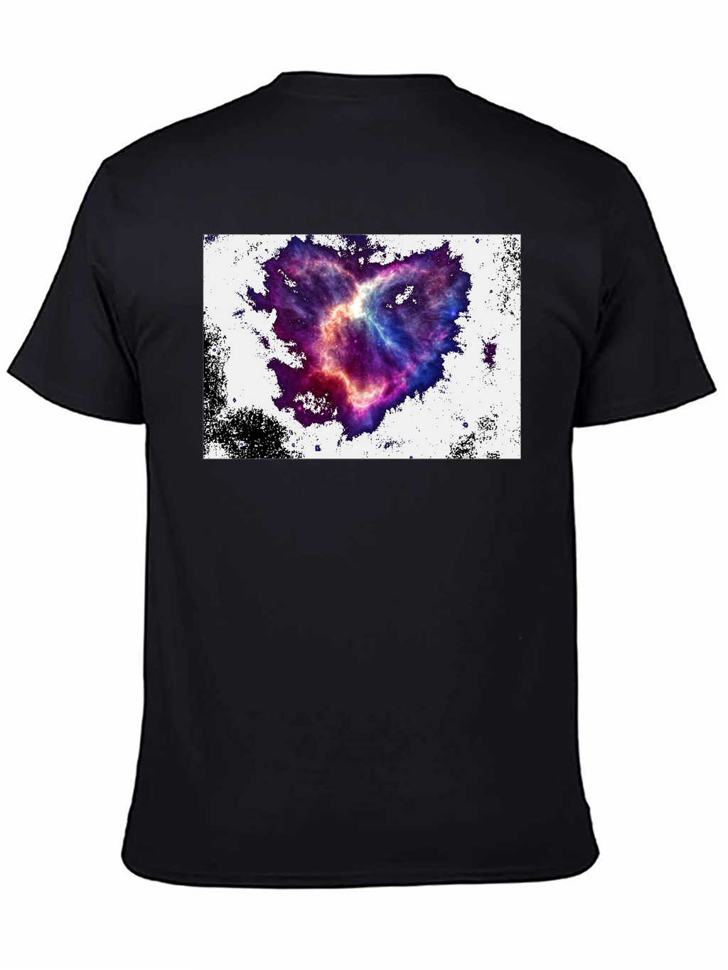 Nebula Heart Graphic Tee - Black Cotton Blend