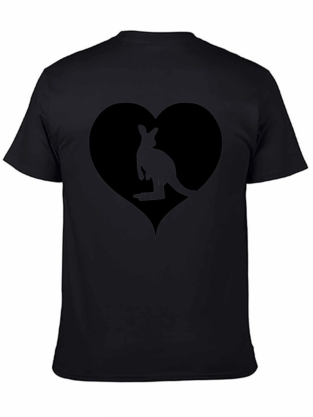 Kangaroo Heart Graphic Tee - Mens Black T-Shirt