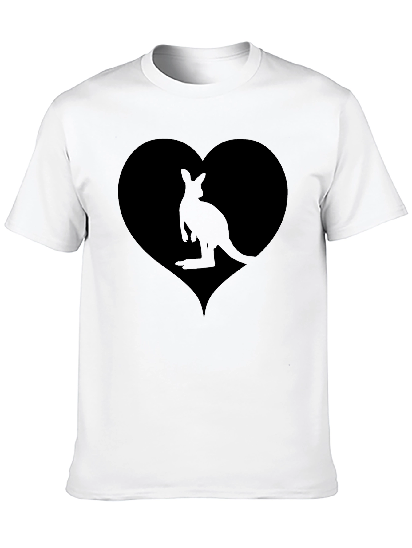 Kangaroo Heart Graphic Tee - Mens Black T-Shirt