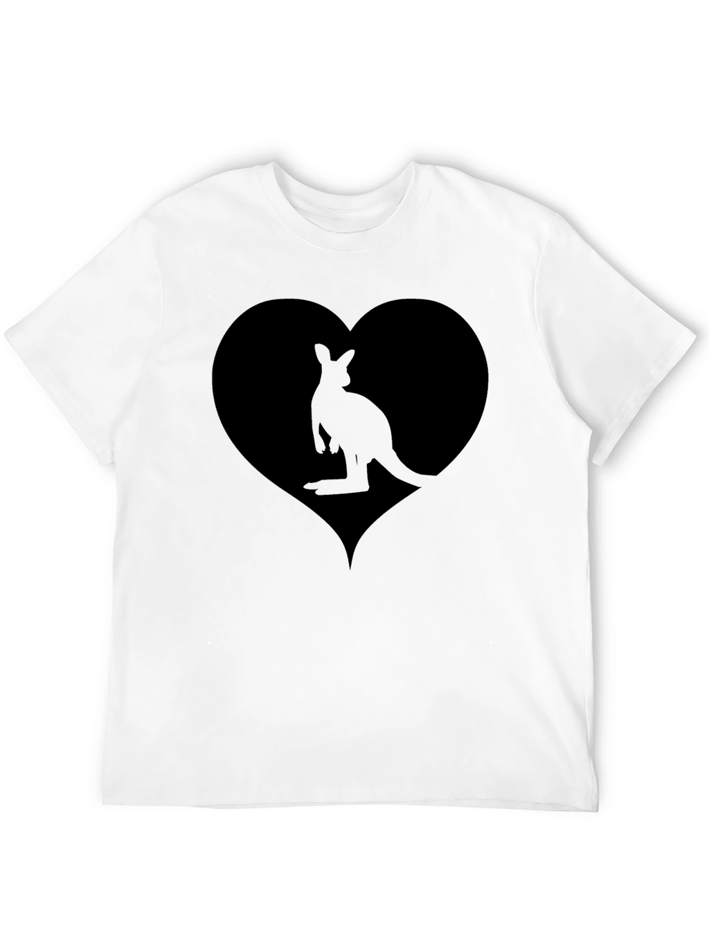 Kangaroo Heart Graphic Tee - Mens Black T-Shirt