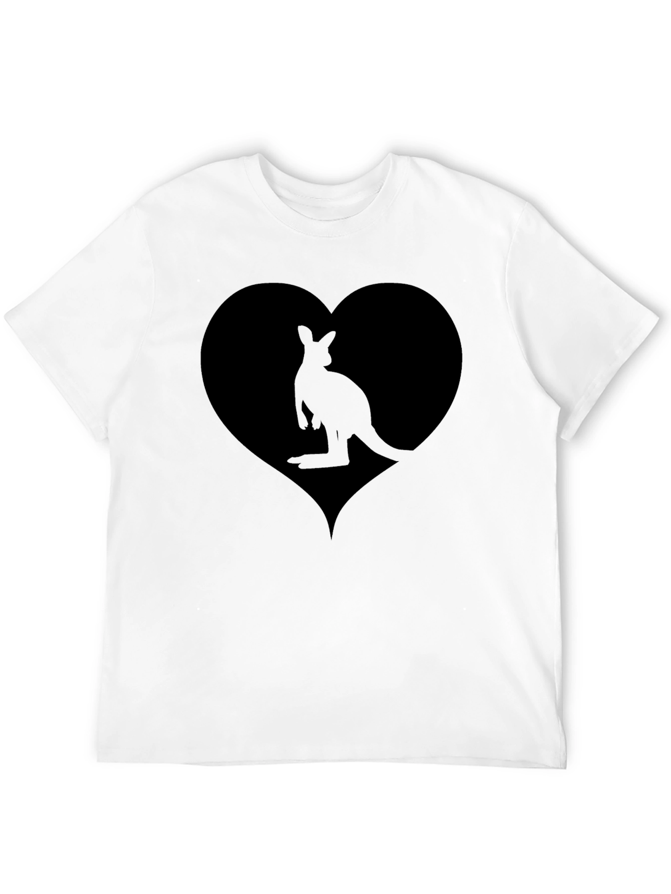 Kangaroo Heart Graphic Tee - Mens Black T-Shirt