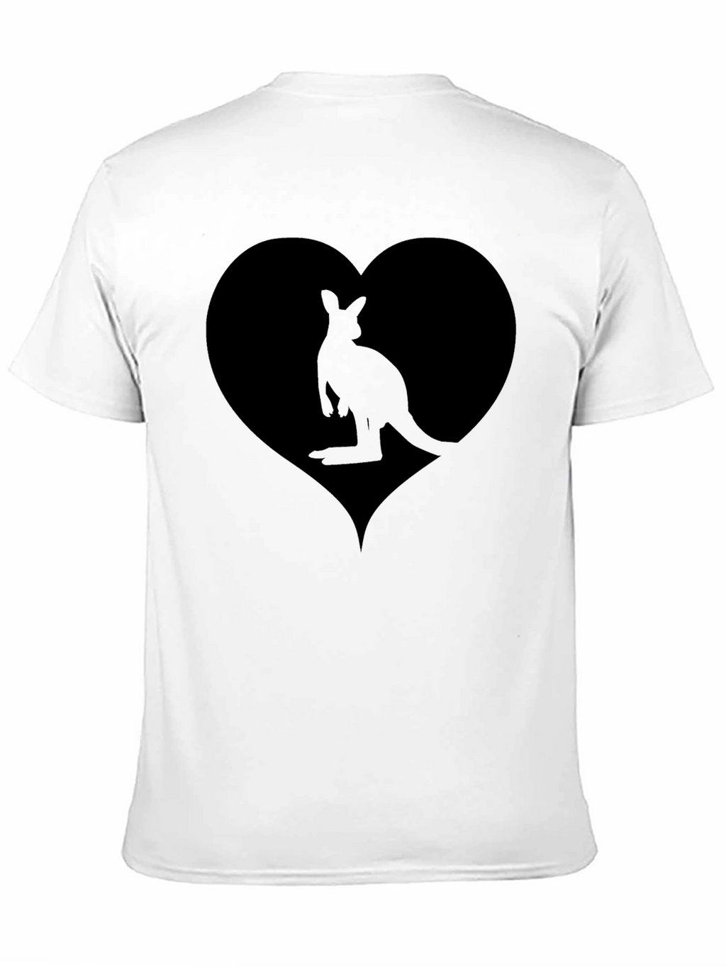 Kangaroo Heart Graphic Tee - Mens Black T-Shirt