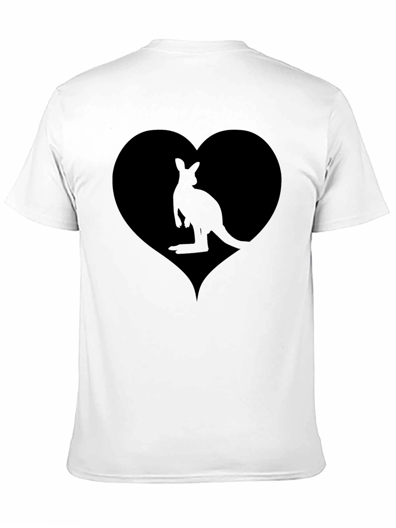 Kangaroo Heart Graphic Tee - Mens Black T-Shirt