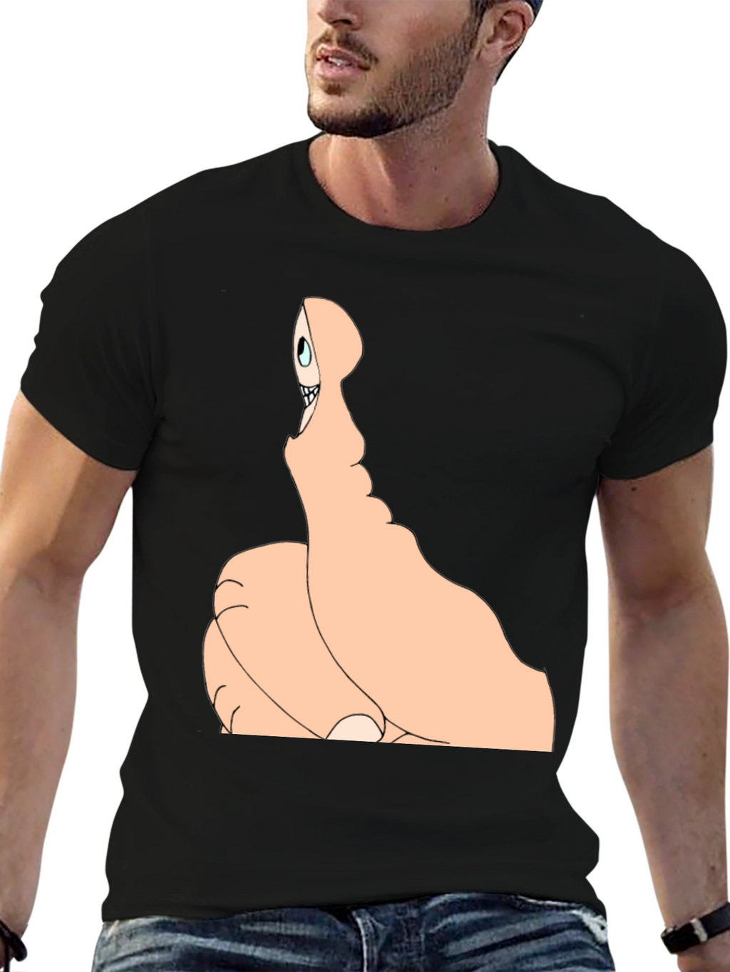 Thumbs Up Skeleton Black T-Shirt