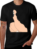 Thumbs Up Skeleton Black T-Shirt