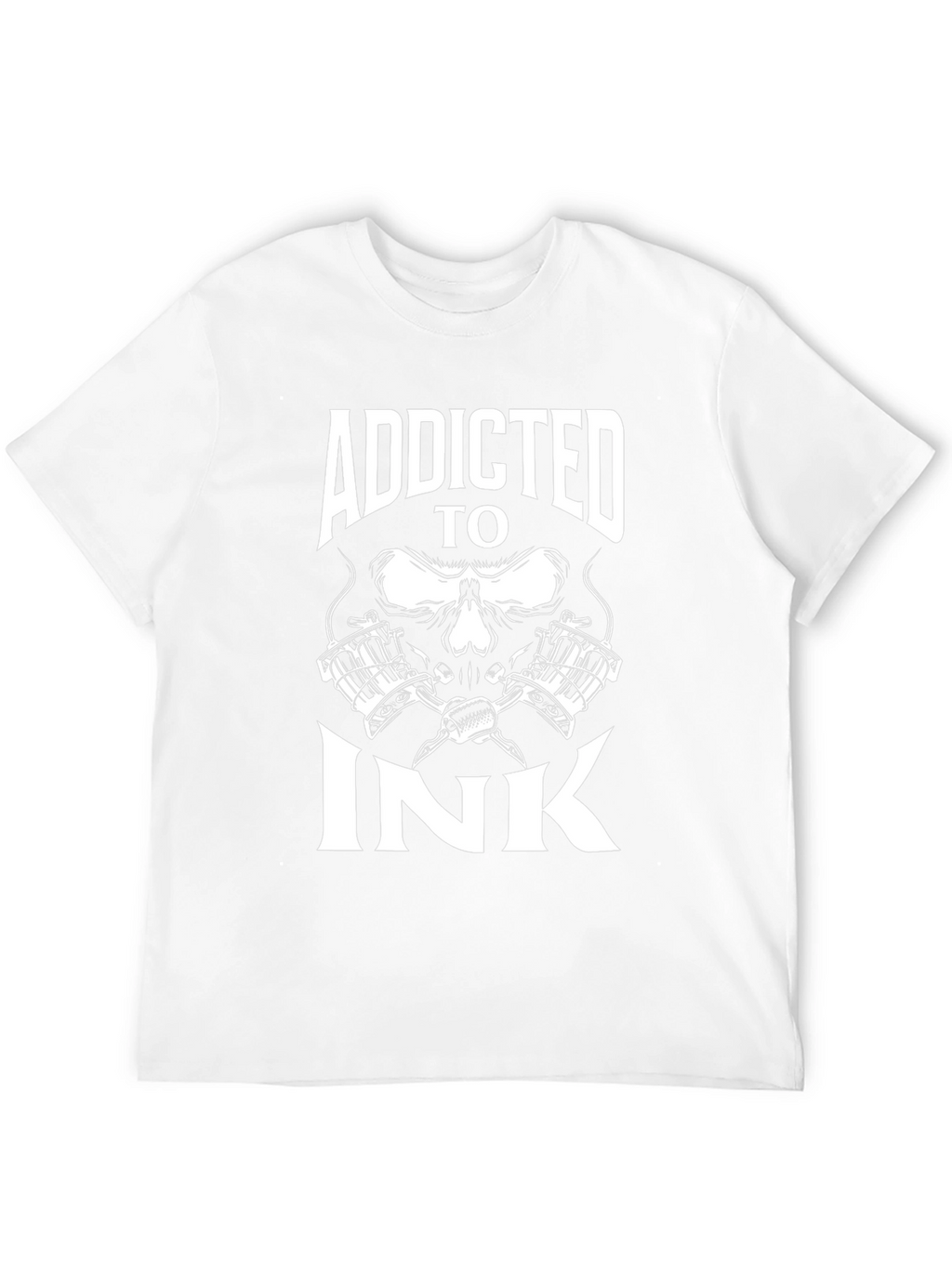 Addicted To Ink Skull Tattoo Artist Black T-Shirt