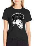 Praying Woman Graphic Tee - Stylish Black T-Shirt