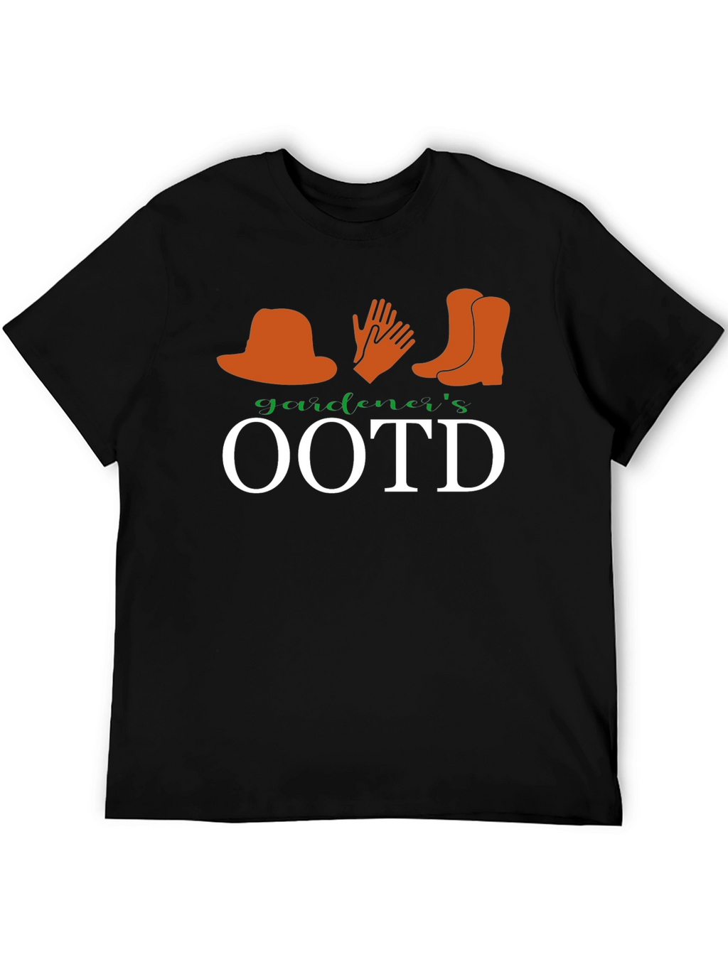 Gardeners OOTD Graphic Tee - Black Cotton T-Shirt