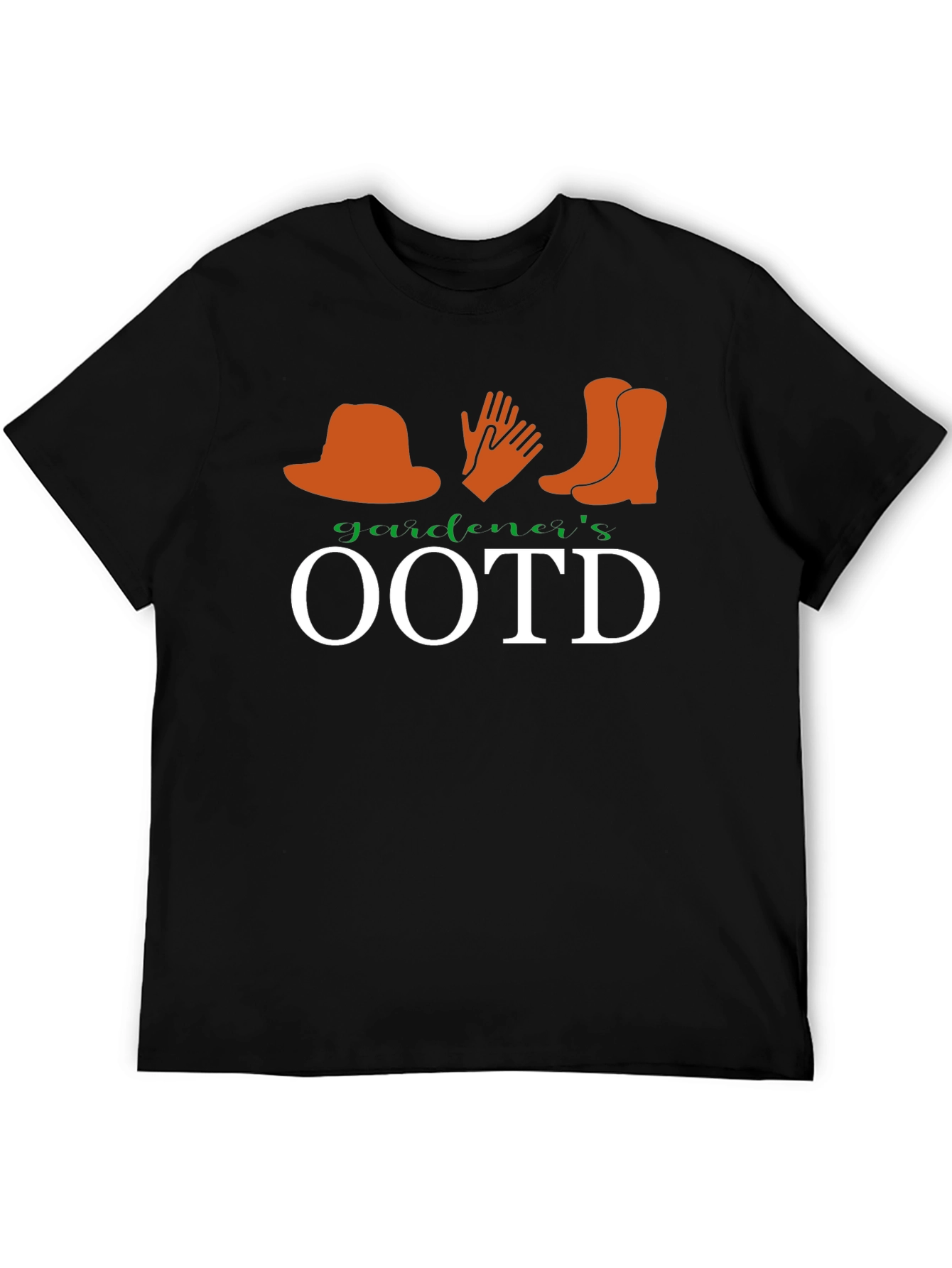 Gardeners OOTD Graphic Tee - Black Cotton T-Shirt