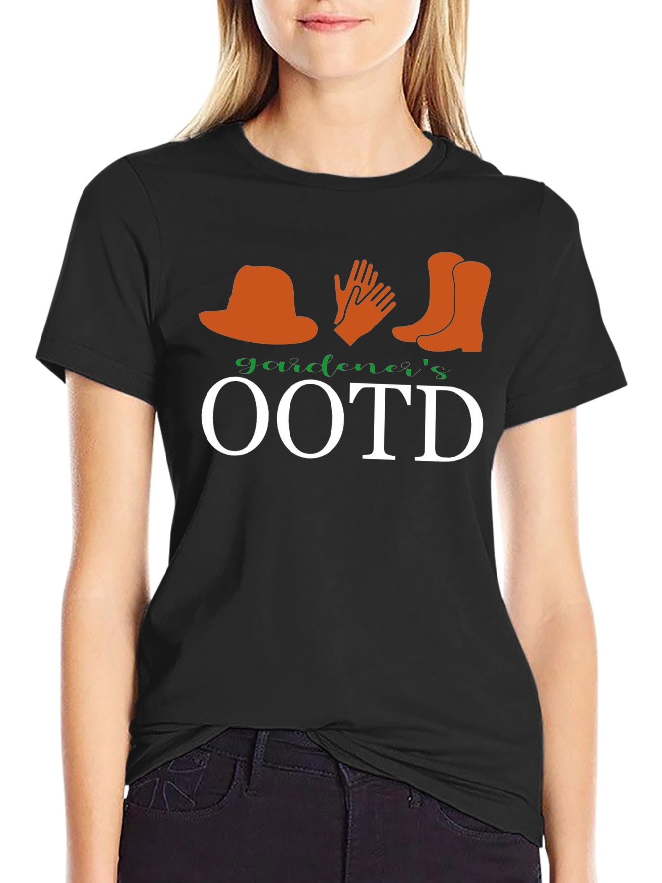 Gardeners OOTD Graphic Tee - Black Cotton T-Shirt