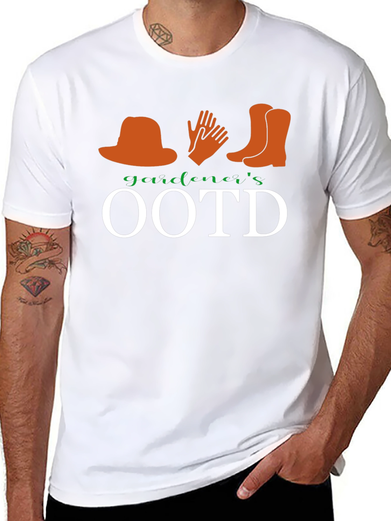 Gardeners OOTD Graphic Tee - Black Cotton T-Shirt