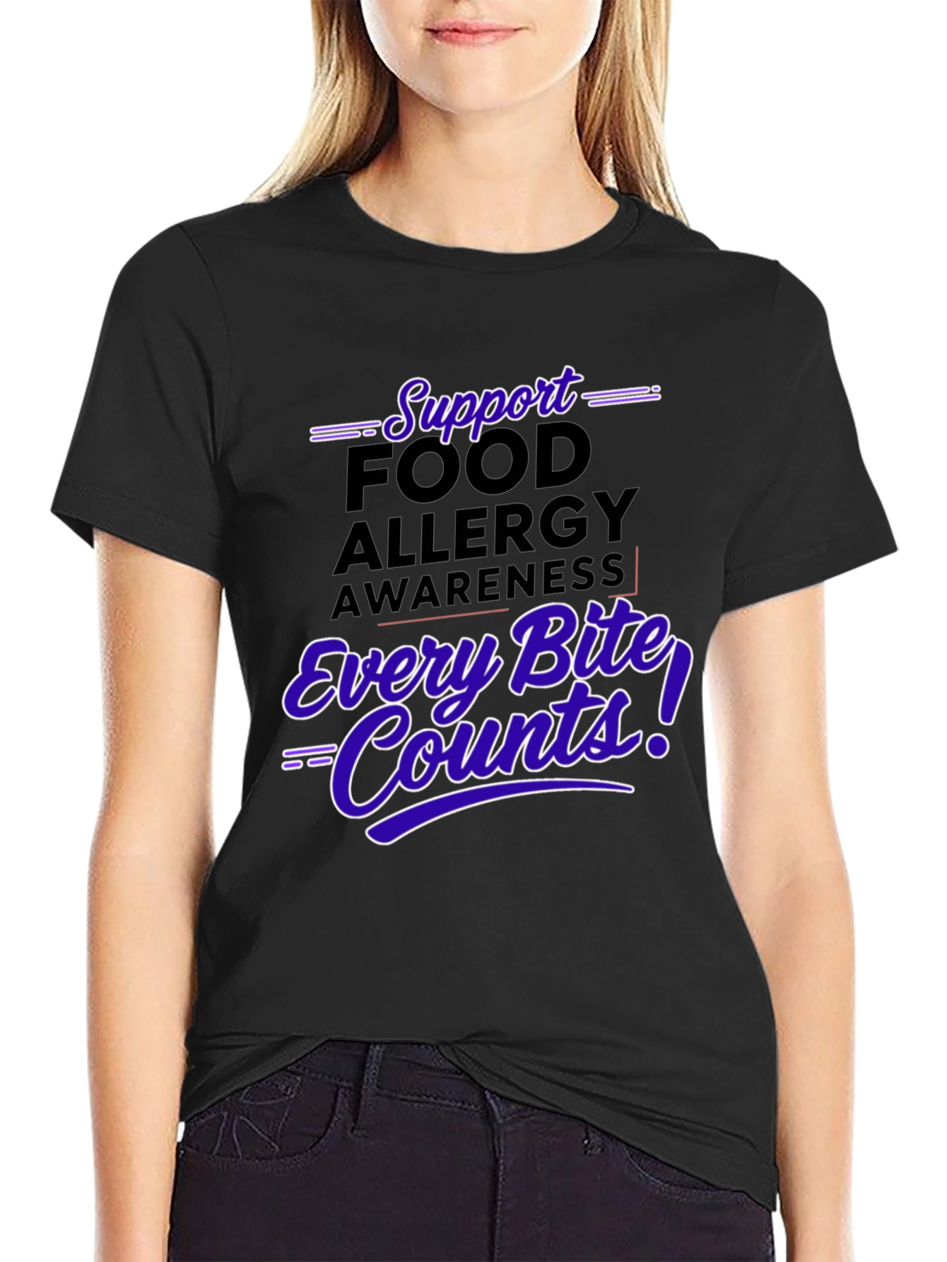 Food Allergy Awareness T-Shirt - Every Bite Counts