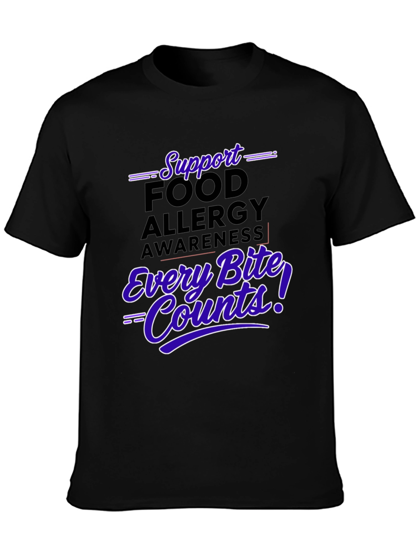 Food Allergy Awareness T-Shirt - Every Bite Counts