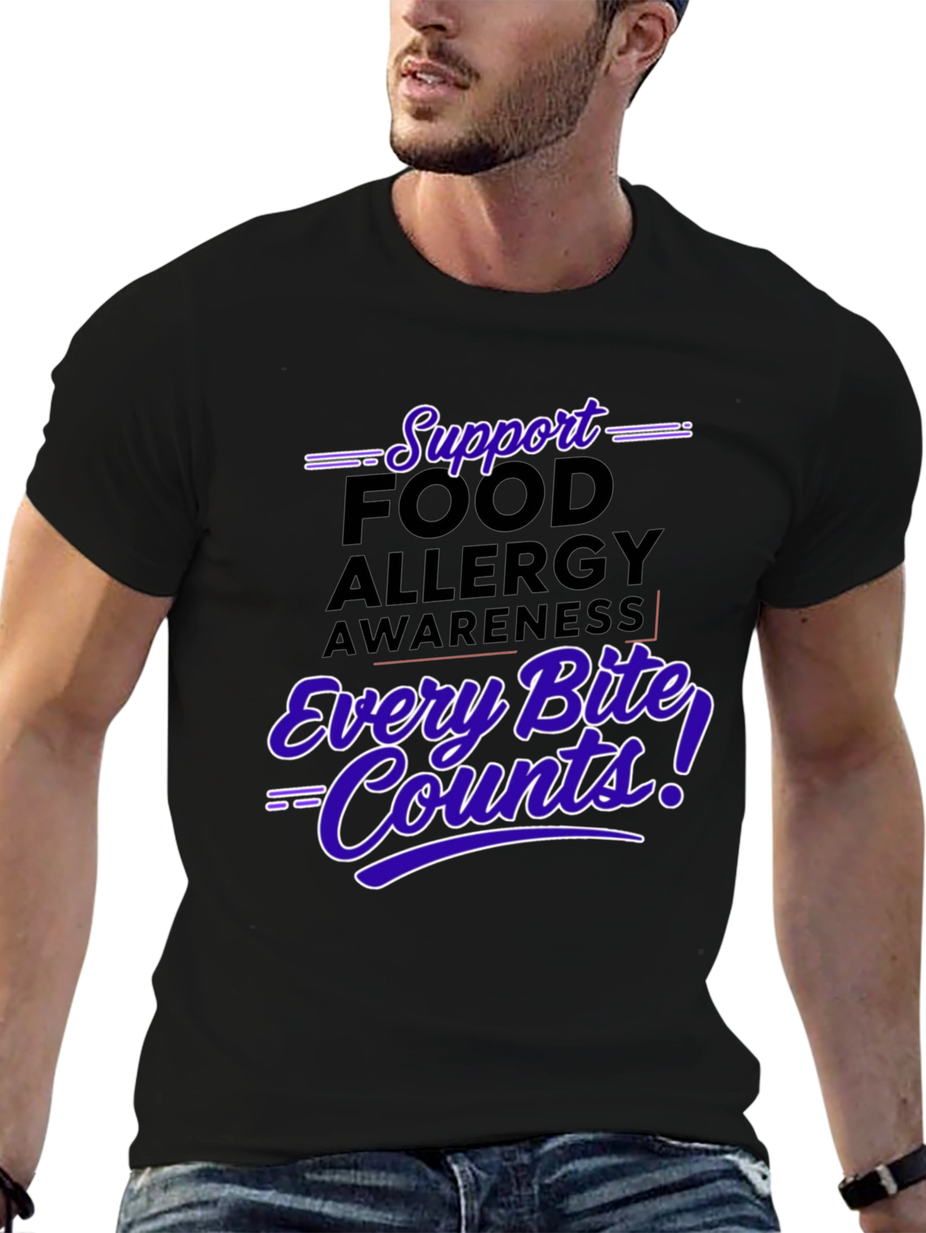 Food Allergy Awareness T-Shirt - Every Bite Counts