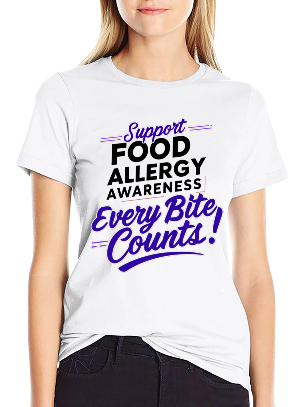 Food Allergy Awareness T-Shirt - Every Bite Counts