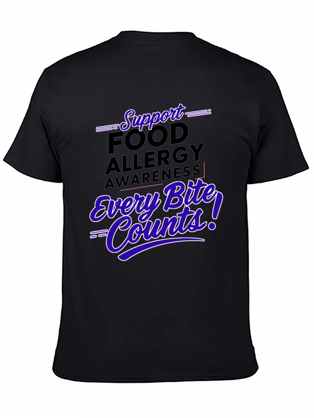 Food Allergy Awareness T-Shirt - Every Bite Counts