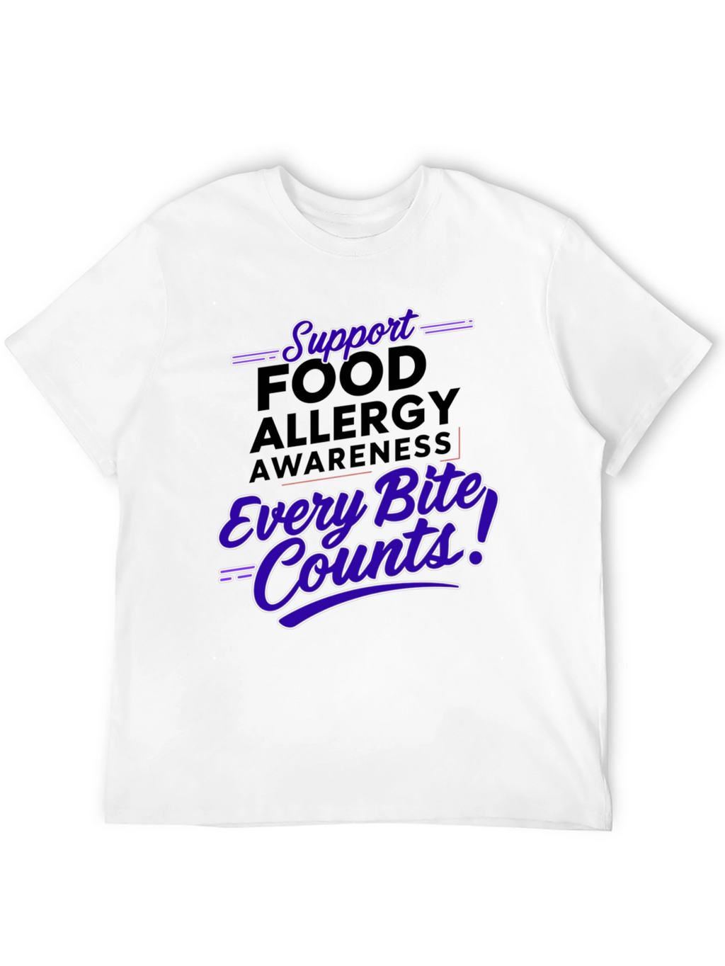 Food Allergy Awareness T-Shirt - Every Bite Counts