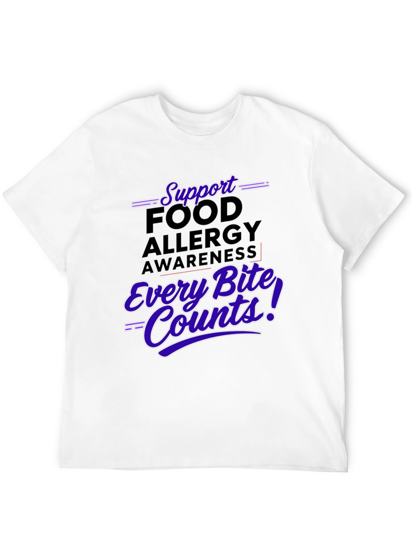 Food Allergy Awareness T-Shirt - Every Bite Counts