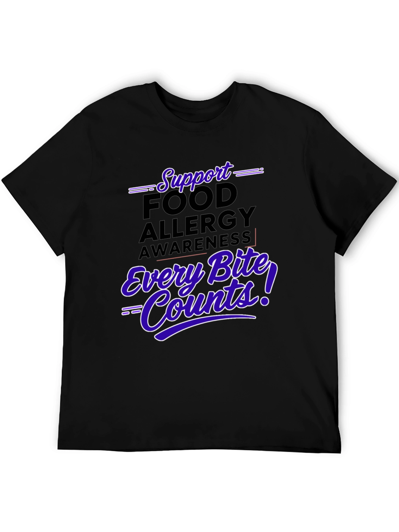 Food Allergy Awareness T-Shirt - Every Bite Counts