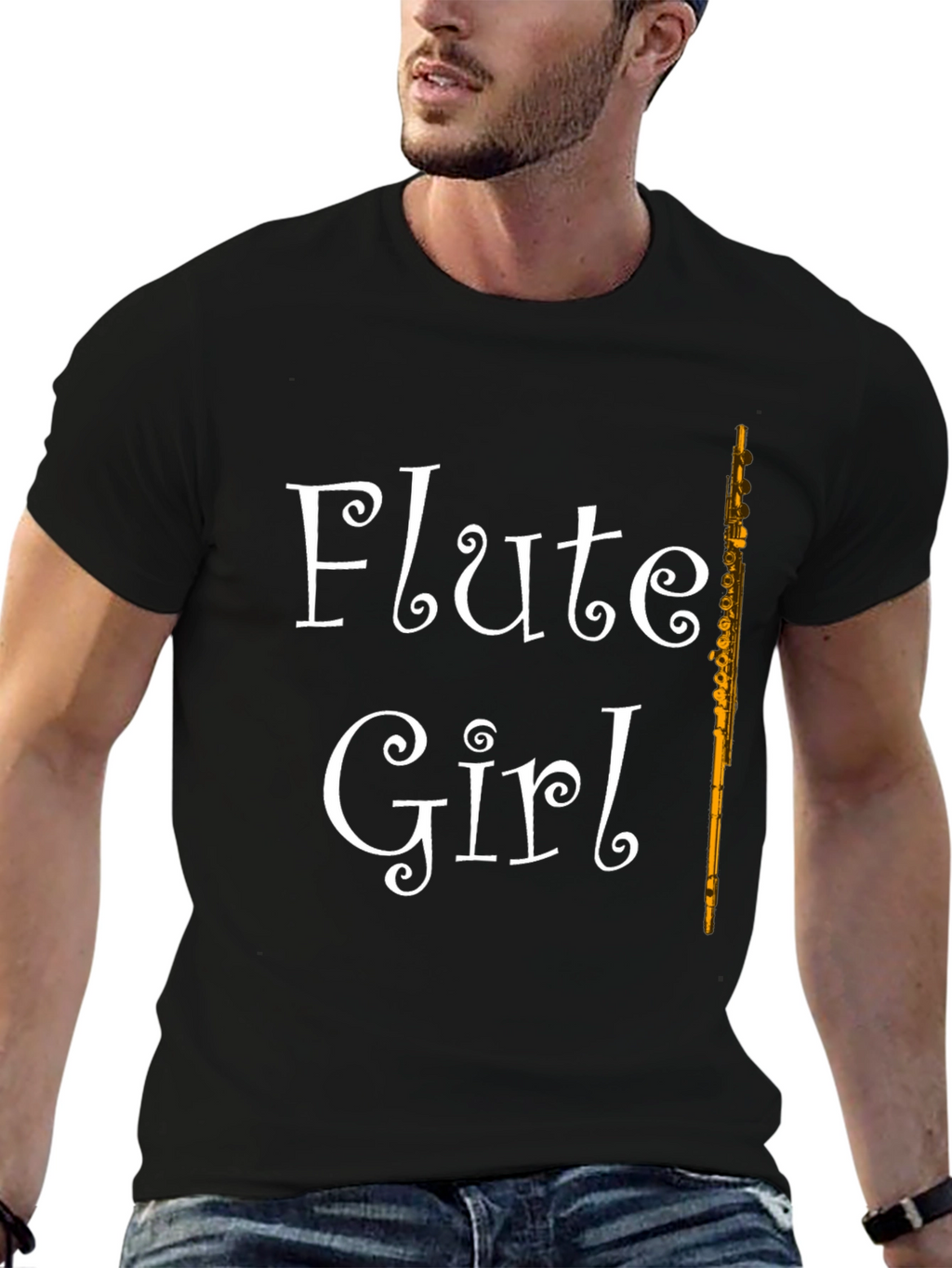 Flute Girl T-Shirt - Music Lovers Tee