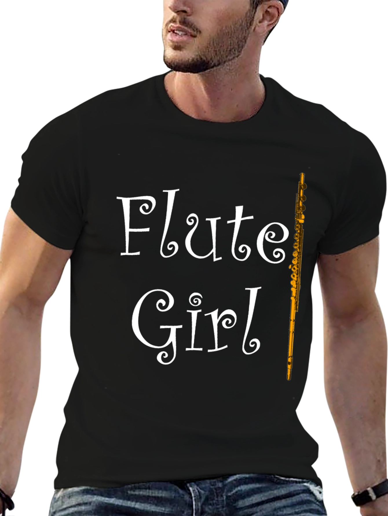 Flute Girl T-Shirt - Music Lovers Tee