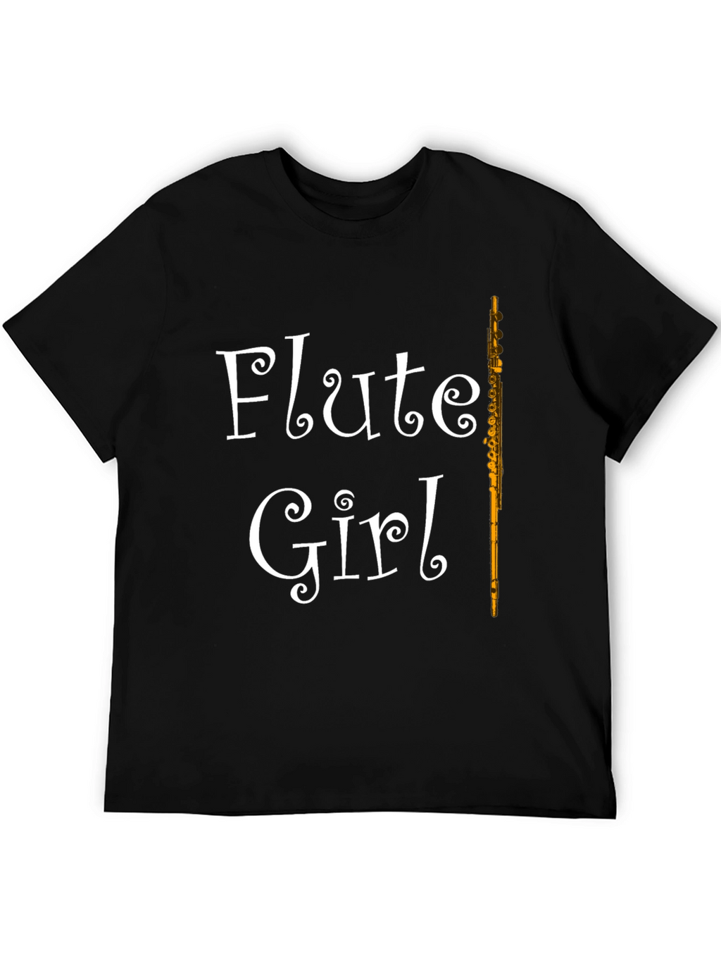 Flute Girl T-Shirt - Music Lovers Tee