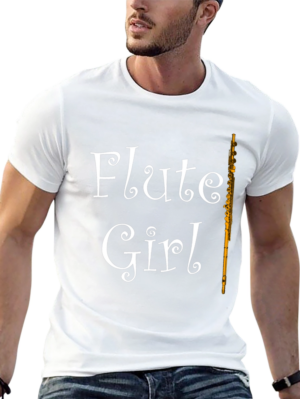 Flute Girl T-Shirt - Music Lovers Tee