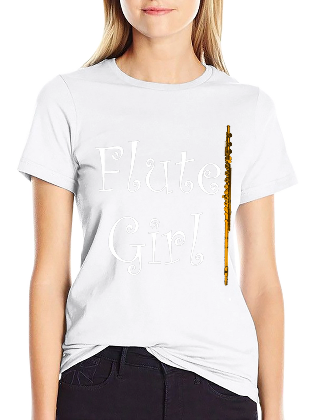 Flute Girl T-Shirt - Music Lovers Tee
