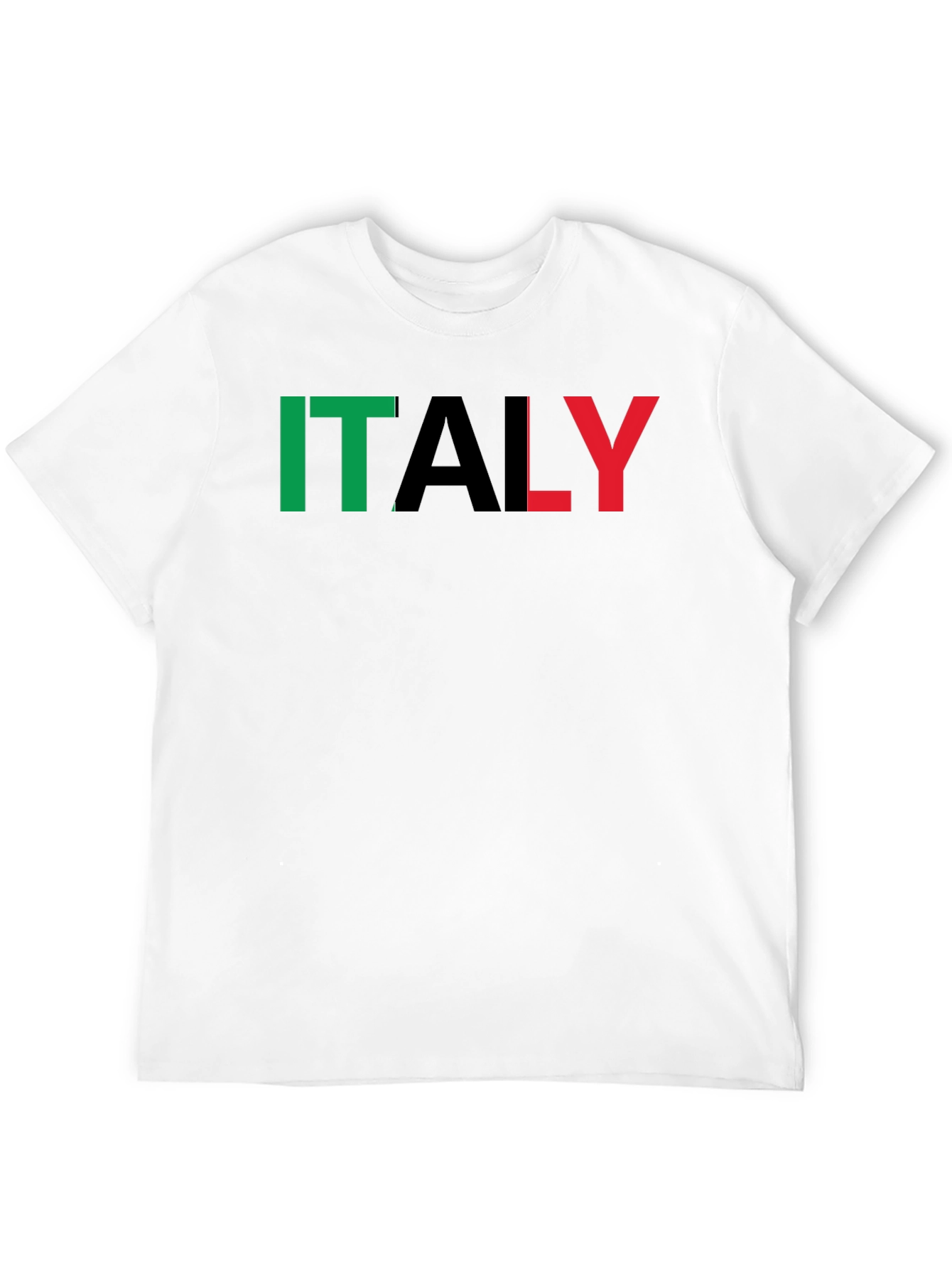 Italy Flag T-Shirt - Black Graphic Tee