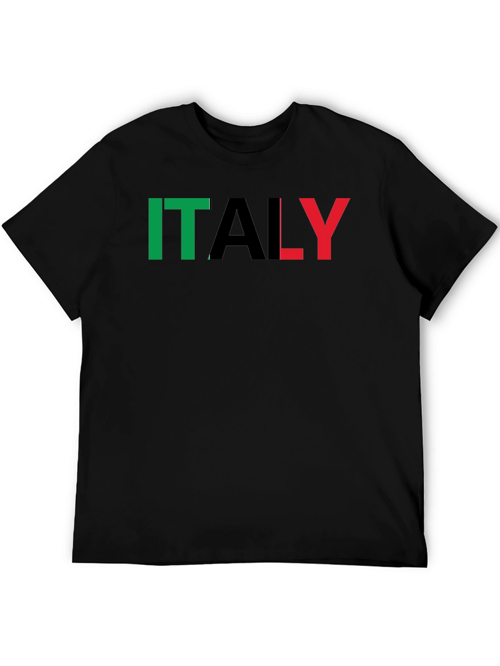 Italy Flag T-Shirt - Black Graphic Tee