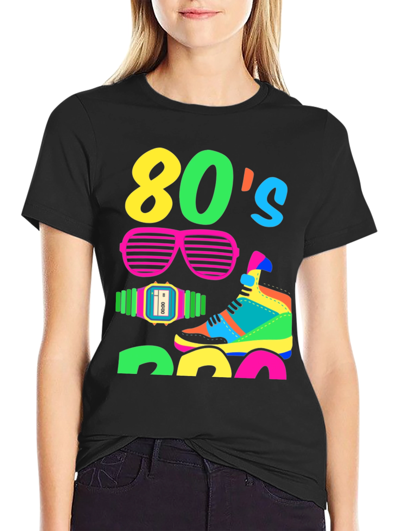 Vibrant 80s Retro Graphic T-Shirt