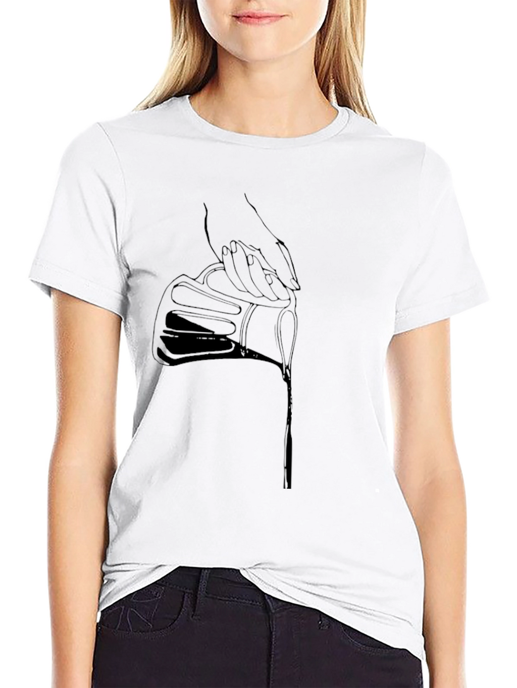 Pouring Liquid Black Graphic Tee