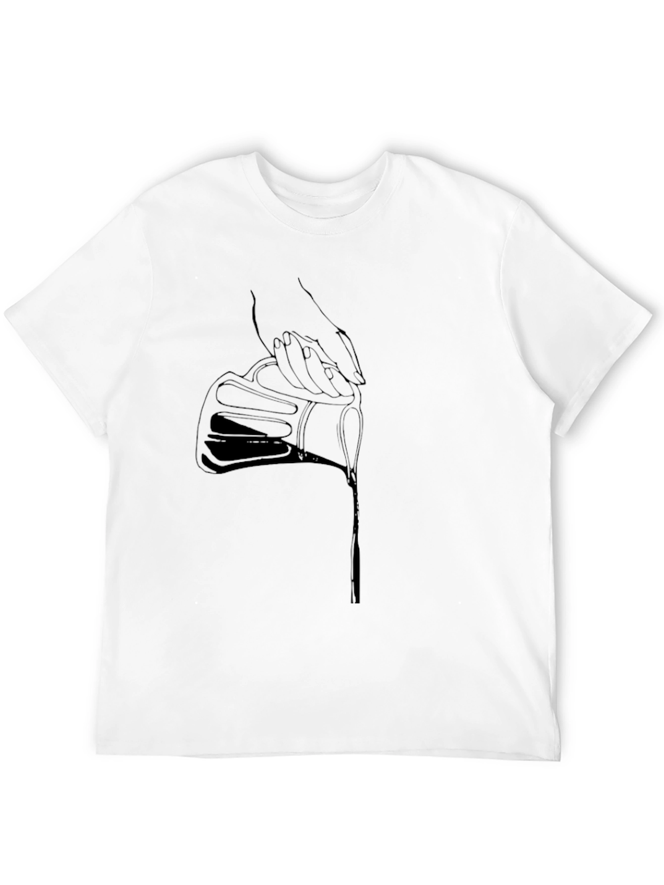 Pouring Liquid Black Graphic Tee