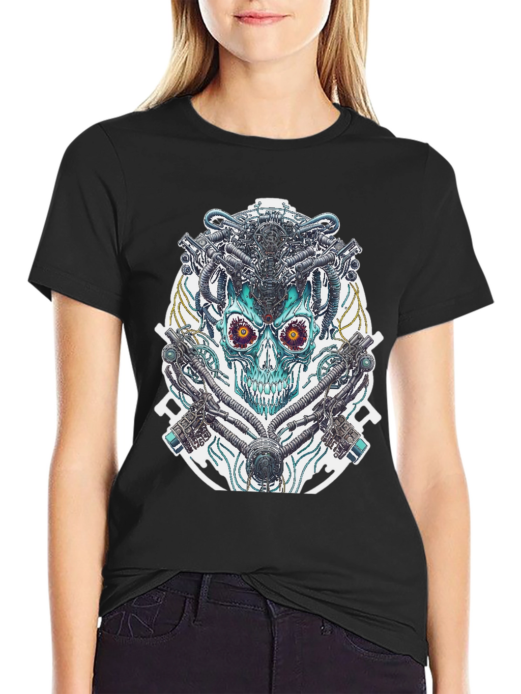 Cyberpunk Skull Graphic Tee