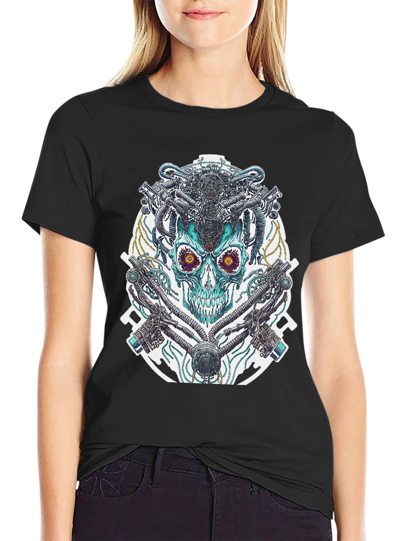 Cyberpunk Skull Graphic Tee