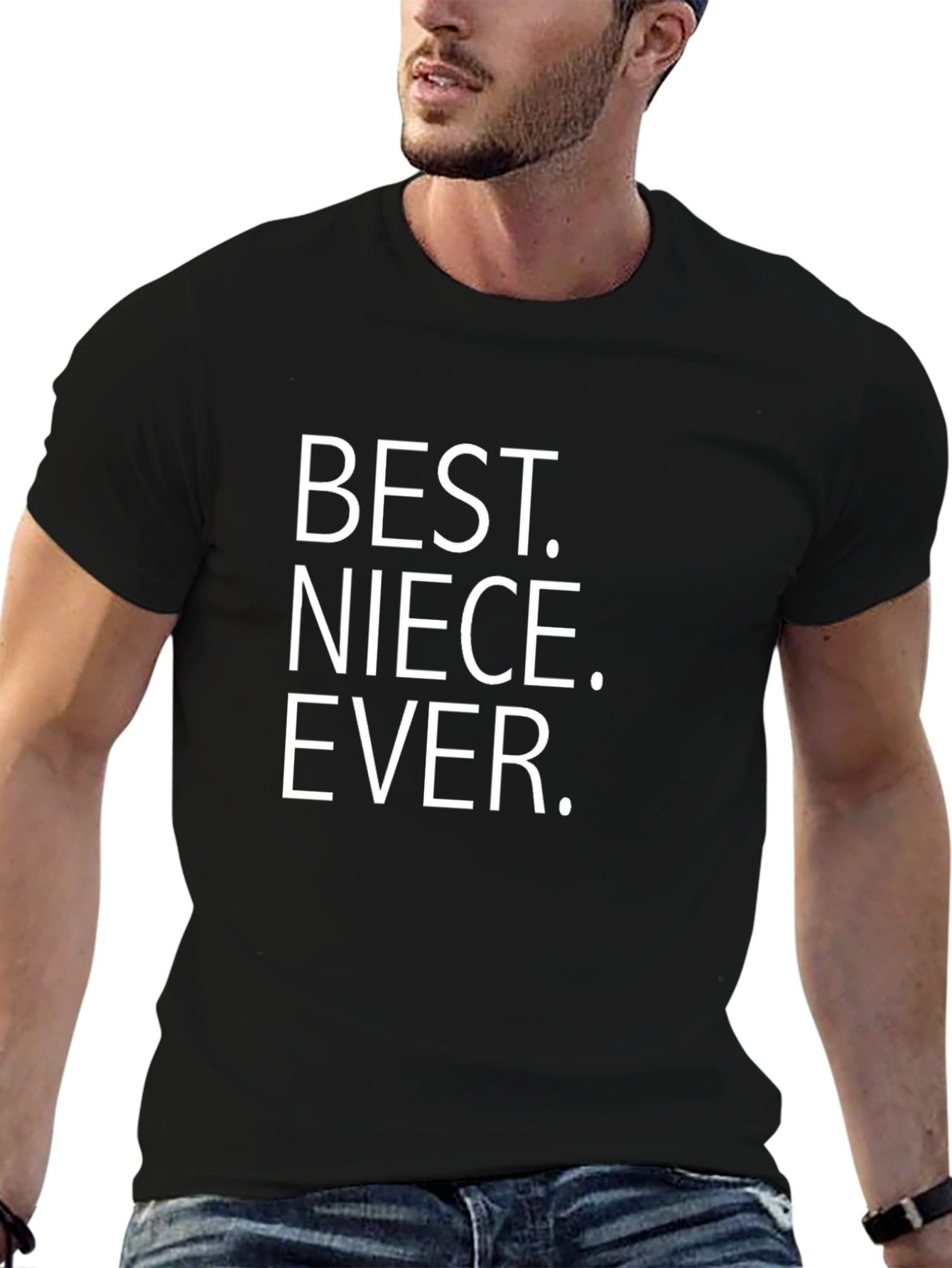 Best Niece Ever T-Shirt Black Crew Neck Tee