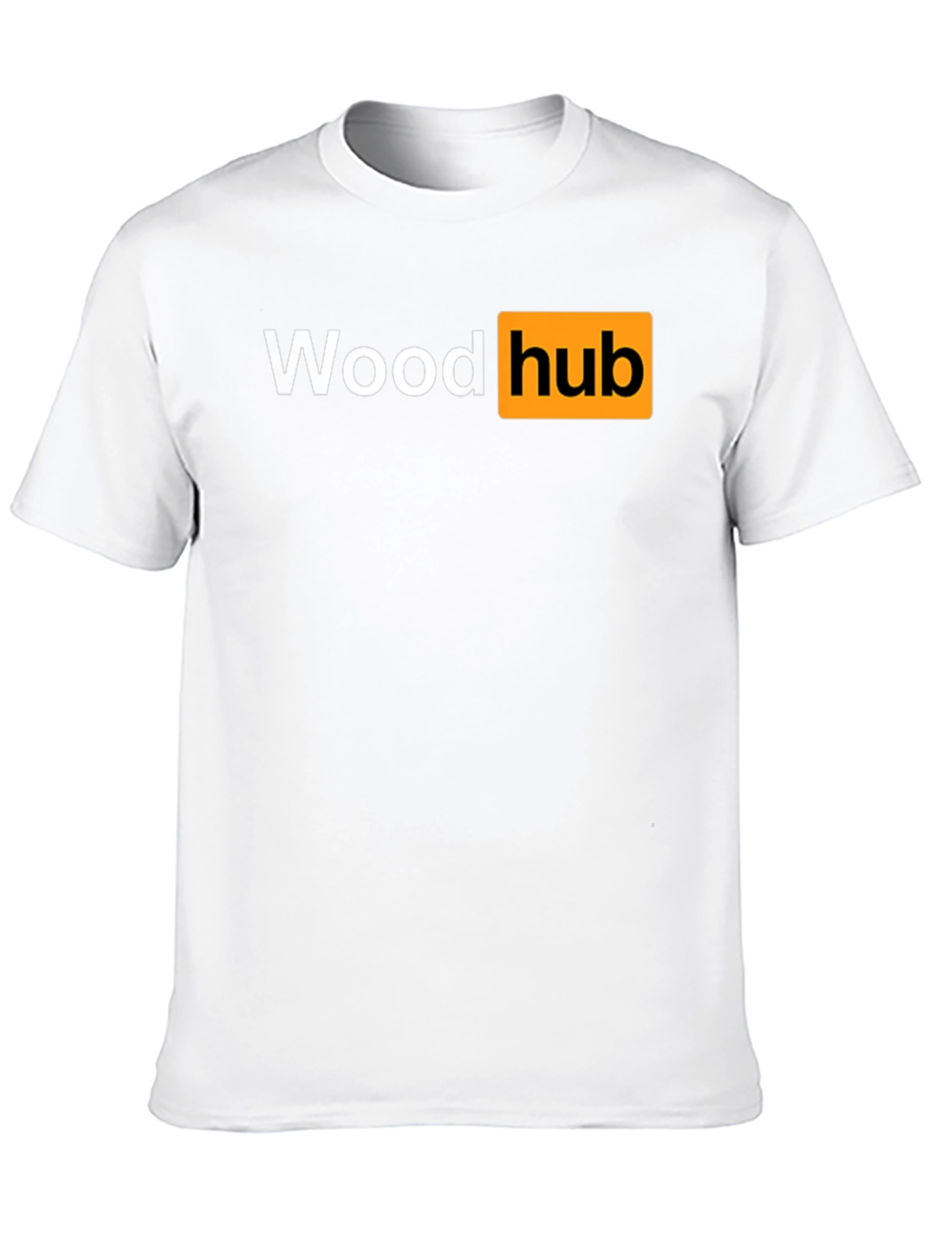 Wood Hub Black T-Shirt - Funny Design