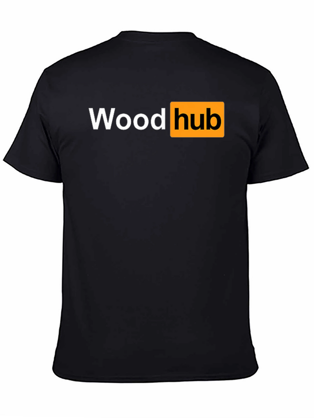 Wood Hub Black T-Shirt - Funny Design