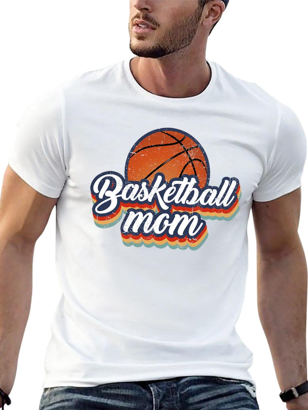 Basketball Mom Graphic T-Shirt - Black