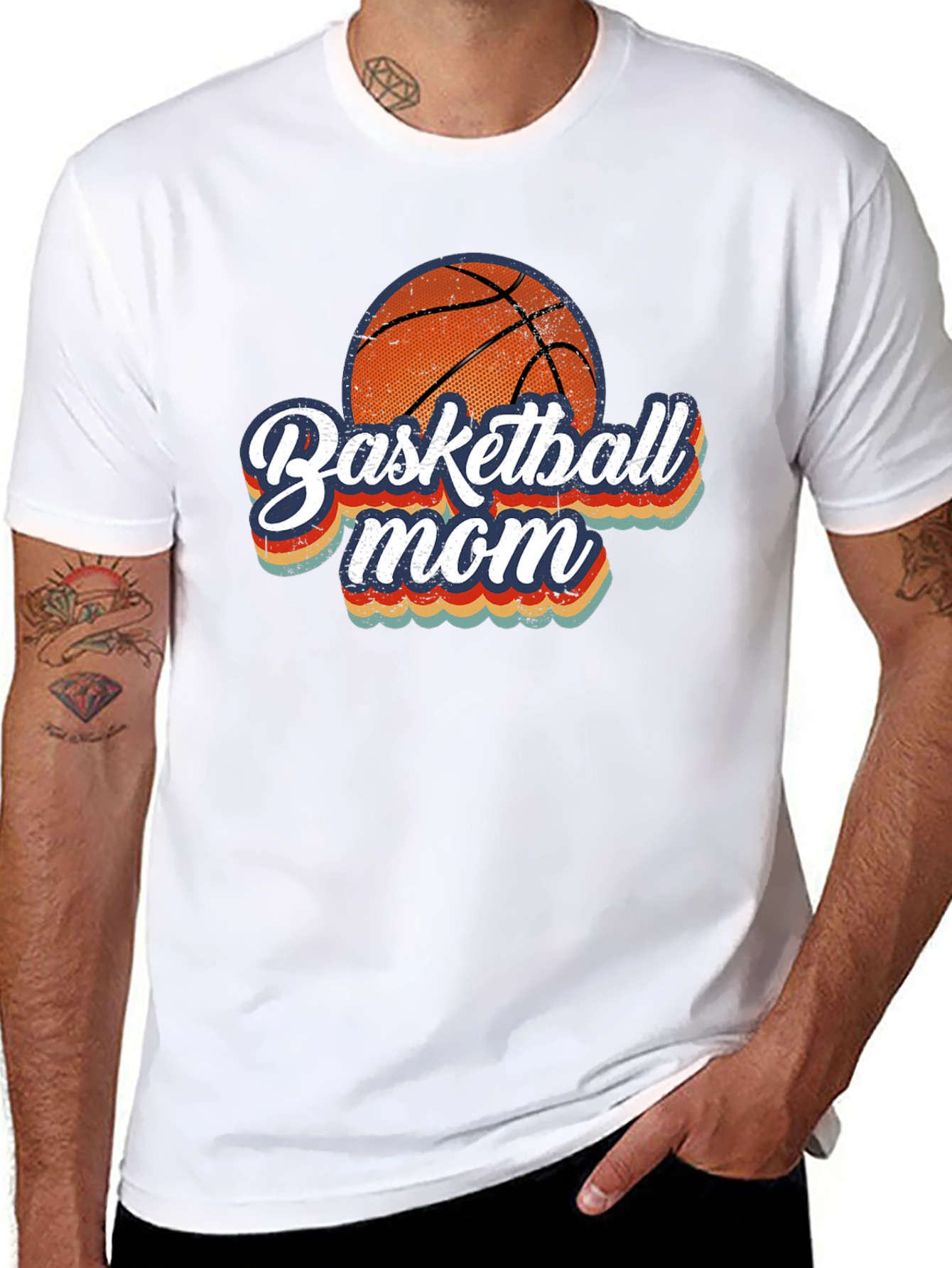 Basketball Mom Graphic T-Shirt - Black