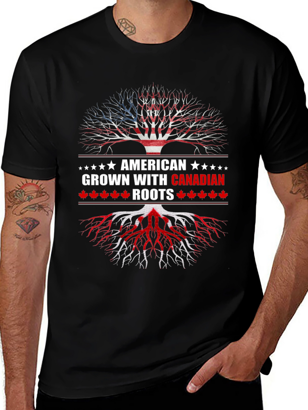 American Grown with Canadian Roots Tee